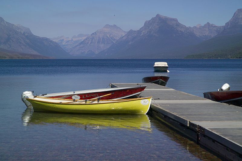 Boats tied up on Lake McDonald 4457743509